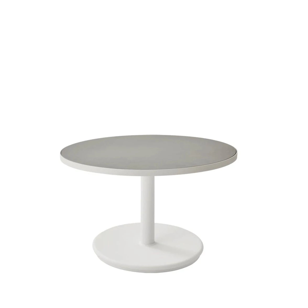 Small Base Round 60cm Cane-line Go Outdoor Coffee Table for Elegant Spaces