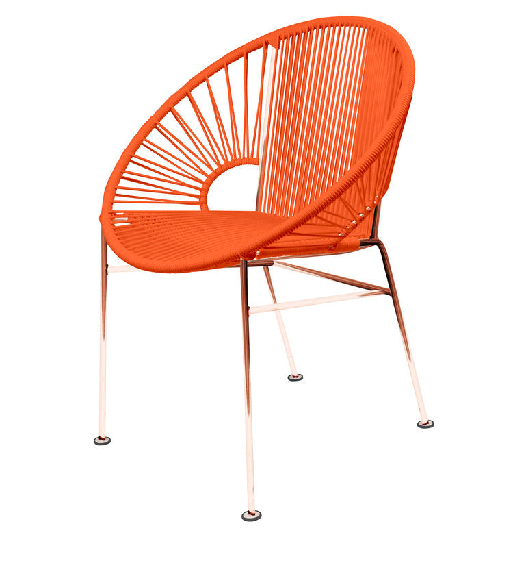 Stylish Innit Concha Dining and Café Chair with a Rustic Copper Frame