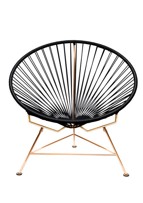 Stylish and Durable Innit Lounge Chair with a Copper-Colored Frame