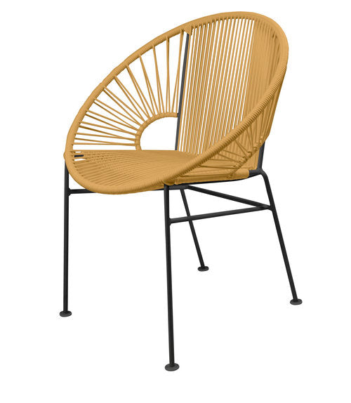 Stylish Black Frame Innit Concha Chair for Dining, Café, and More