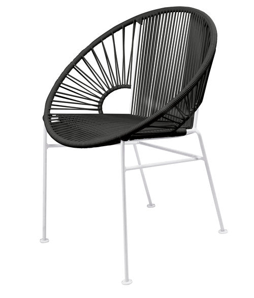 Stylish White Frame Innit Concha Chair for Dining, Café, Home or Office