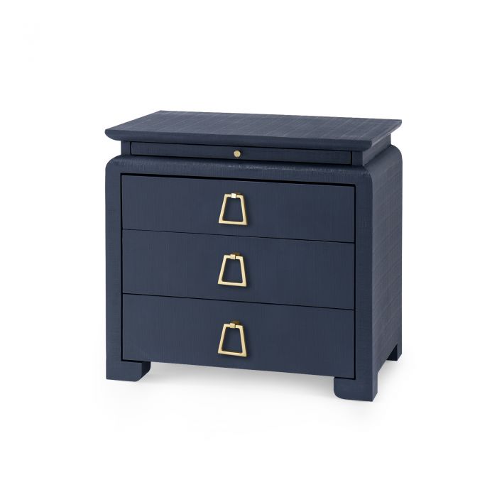Villa & House Elina Luxury 3-Drawer Side Table with Pull-Out Tray
