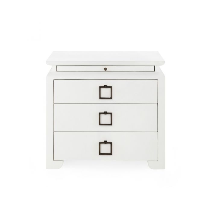 Villa & House Elina Luxury 3-Drawer Side Table with Pull-Out Tray