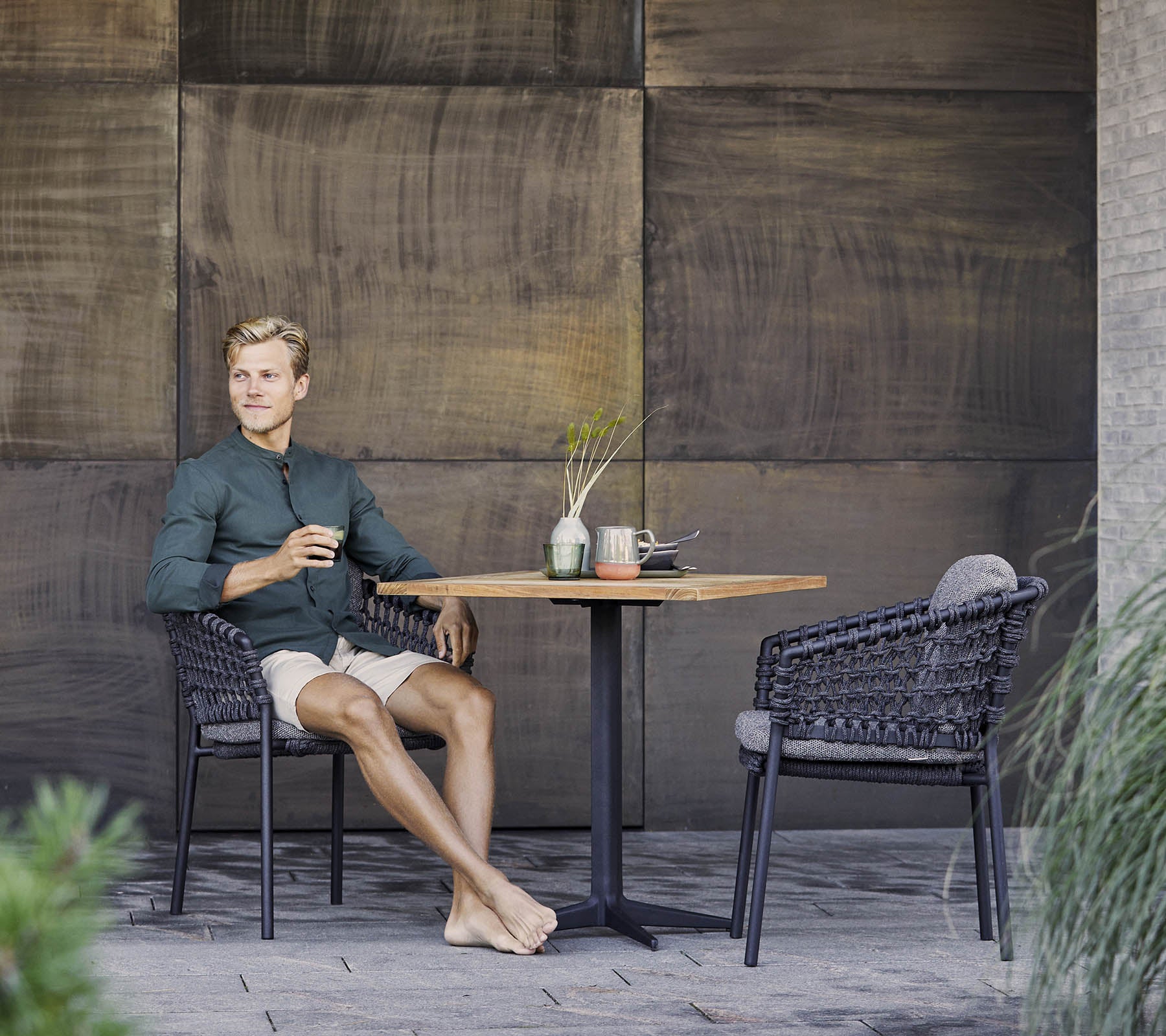 Cane-line Modern Ocean Outdoor Chair with Soft Cushions