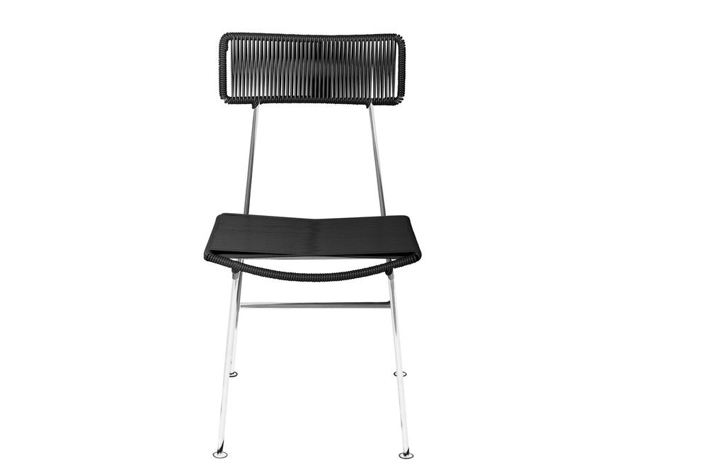 Charming Innit Hapi Dining Chair with Chrome Frame for Indoors and Outdoors