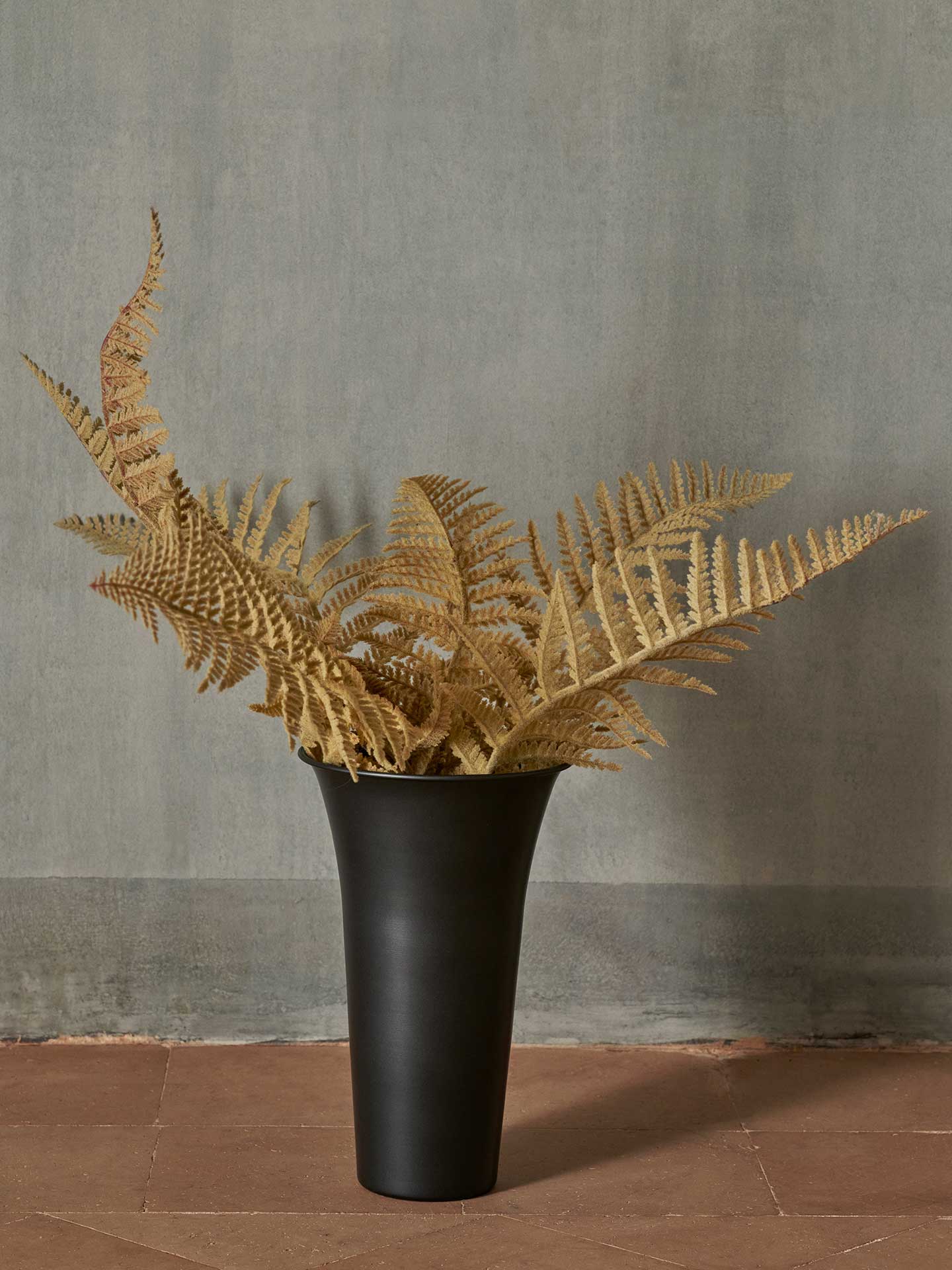 Ferm Living Aluminum Spun Decorative Vase for Flower Arrangements