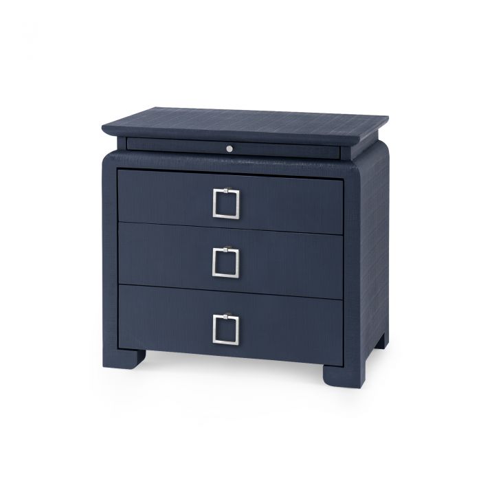 Villa & House Elina Luxury 3-Drawer Side Table with Pull-Out Tray