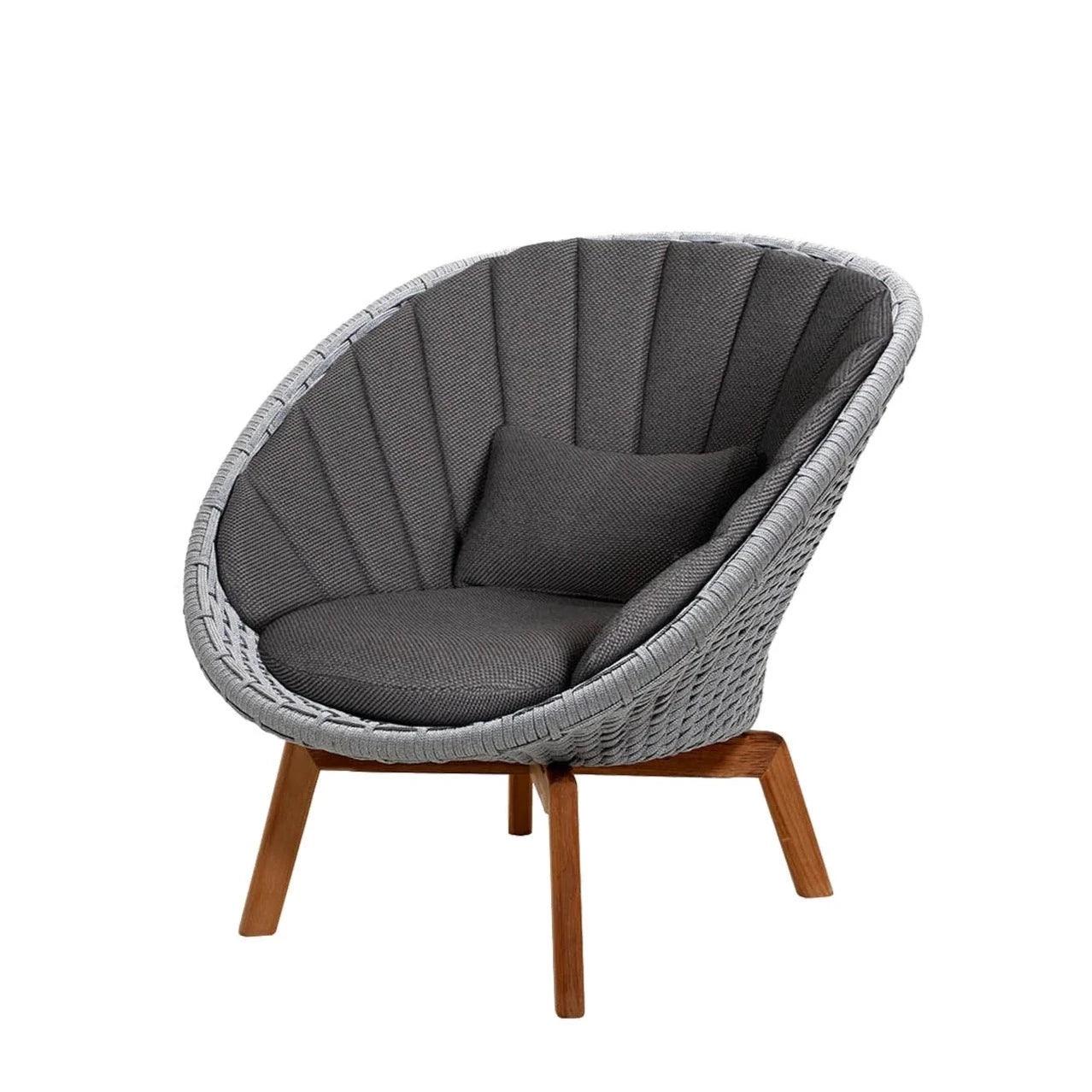 Cane-line Outdoor Peacock Lounge Chair Crafted with Soft Rope