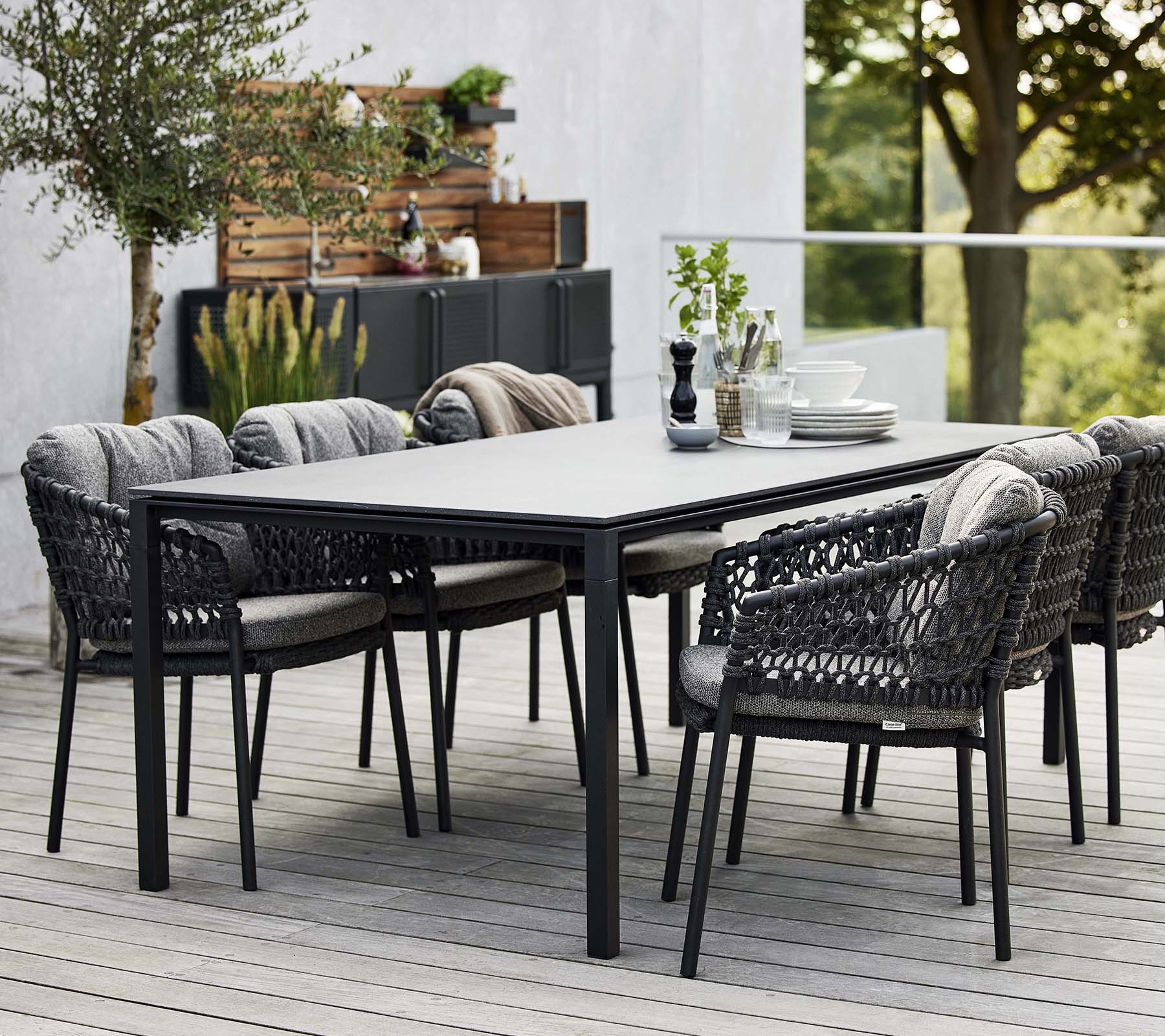 Cane-line Modern Ocean Outdoor Chair with Soft Cushions