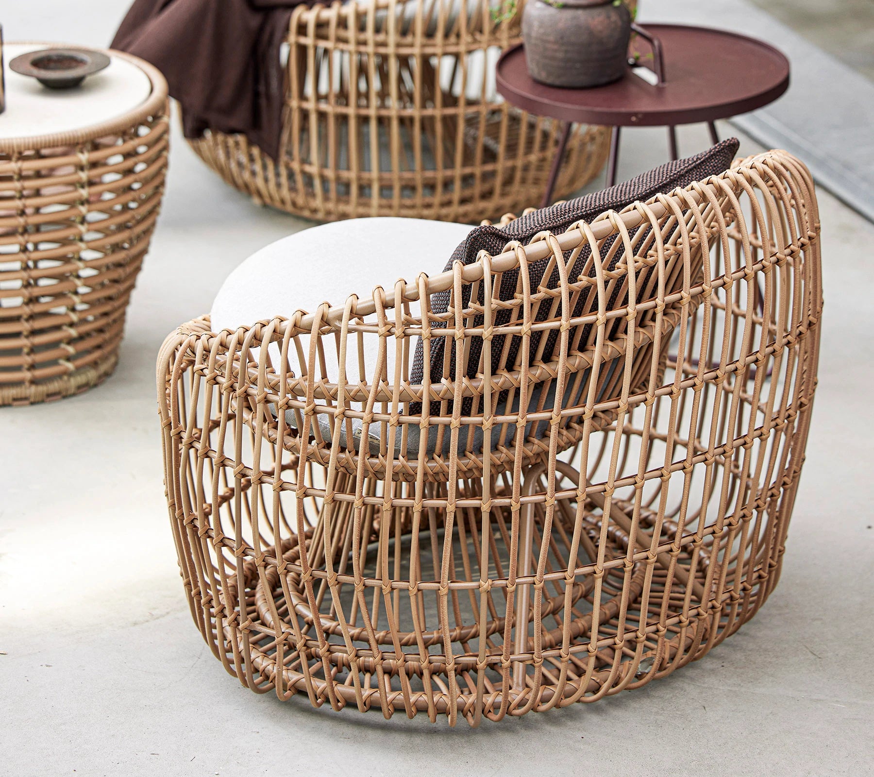 Cane-line Durable Nest Round Chair with Classic Danish Design