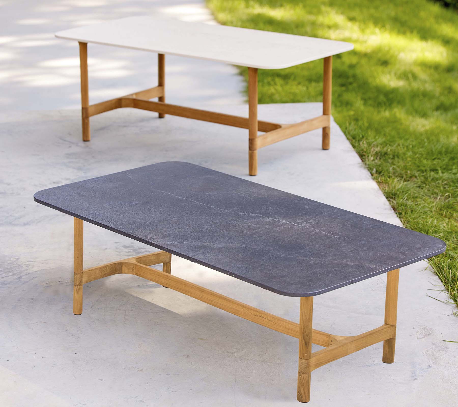 Cane-line Rectangle Teak Twist Style Coffee Table for Indoor and Outdoor Use