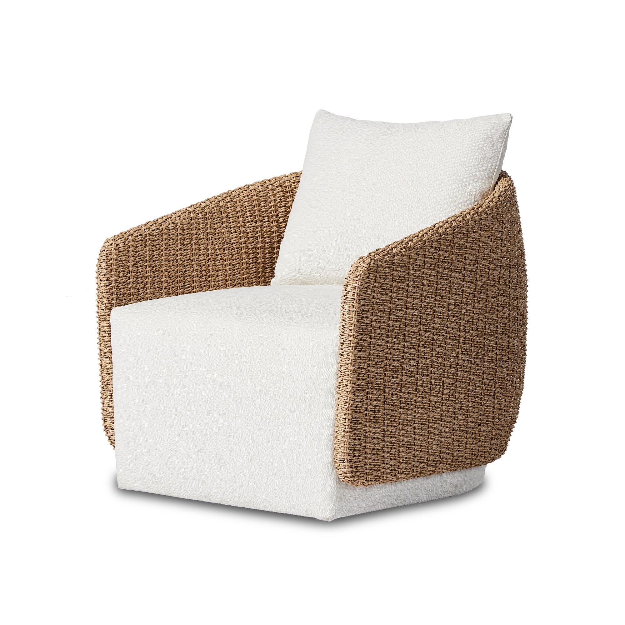 Four Hands Maven Luxury Outdoor Swivel Chair with Zero - Waste Italian Upholstery