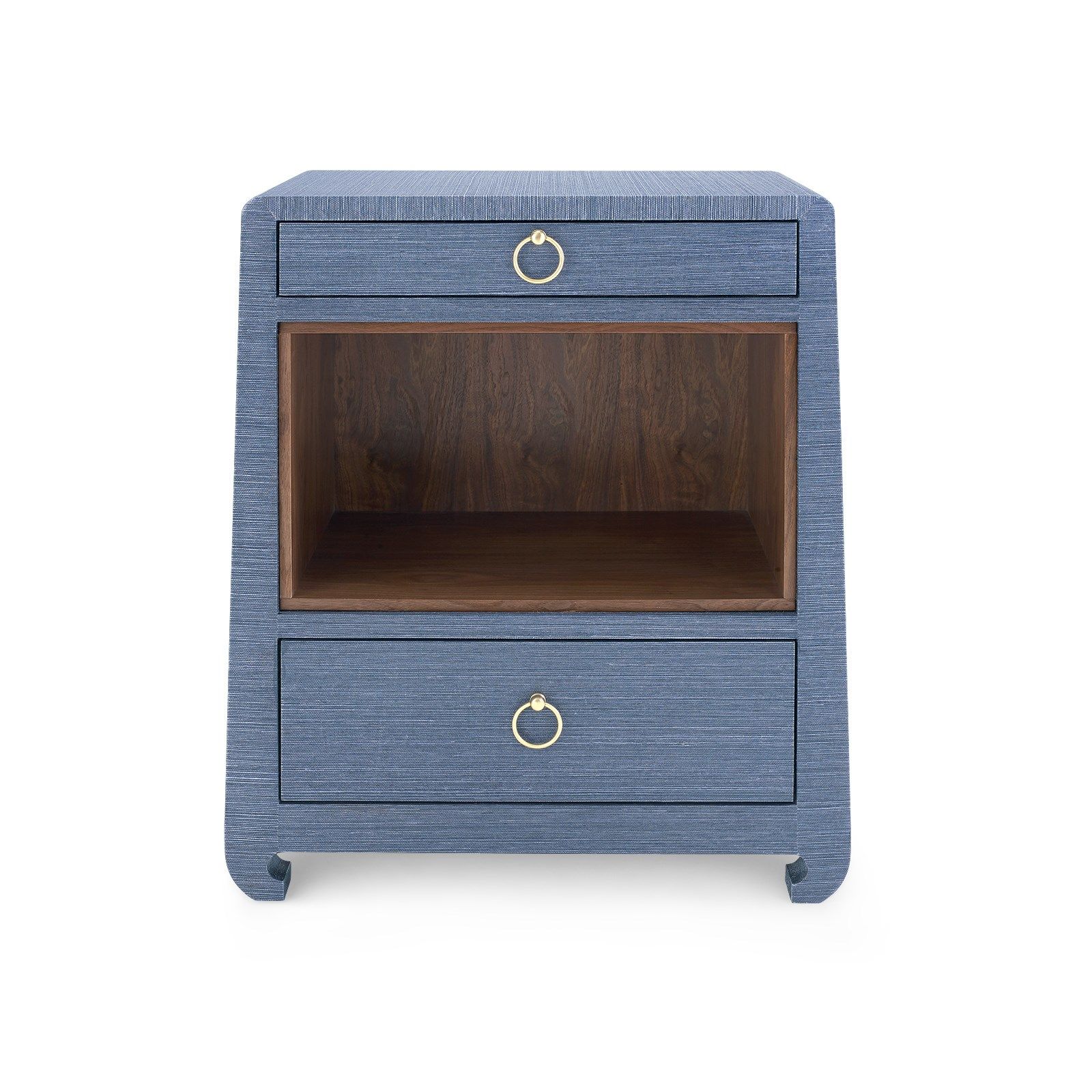 Villa & House Ming Flax Brown 2-Drawer Side Table with Elegant Design