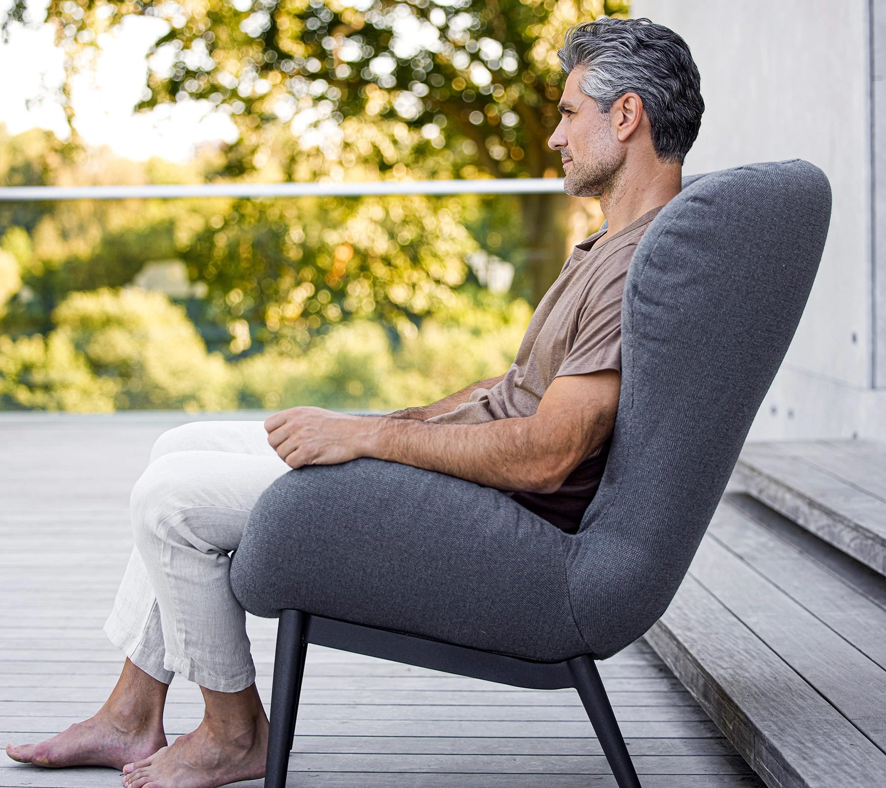 Cane-line Outdoor Serene Comfortable Lounge Chair for Relaxing