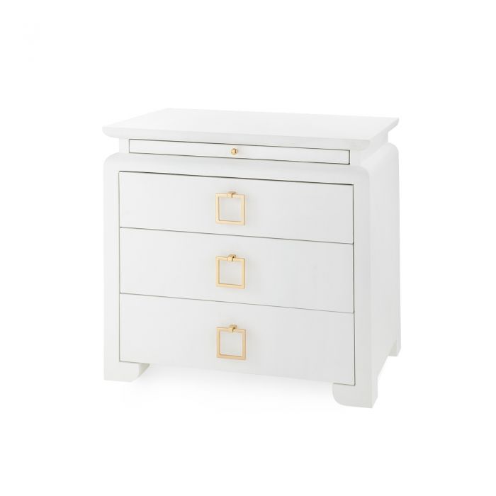 Villa & House Elina Luxury 3-Drawer Side Table with Pull-Out Tray
