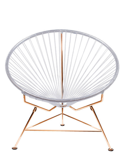 Stylish and Durable Innit Lounge Chair with a Copper-Colored Frame