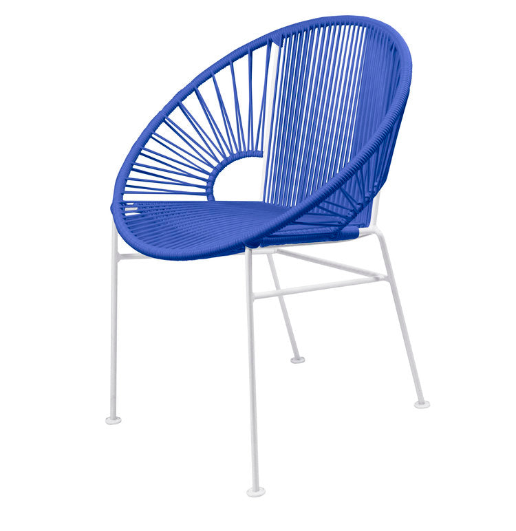Stylish White Frame Innit Concha Chair for Dining, Café, Home or Office