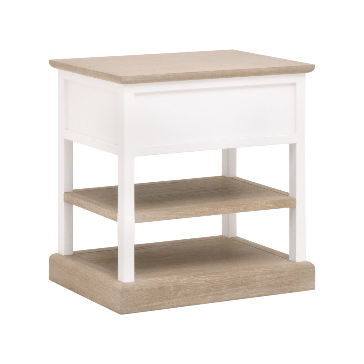 Essentials For Living Stylish One - Drawer Side Table with Wood Weave Design