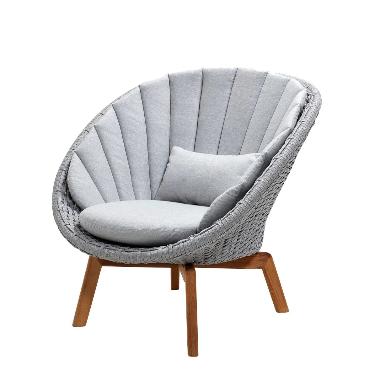 Cane-line Outdoor Peacock Lounge Chair Crafted with Soft Rope