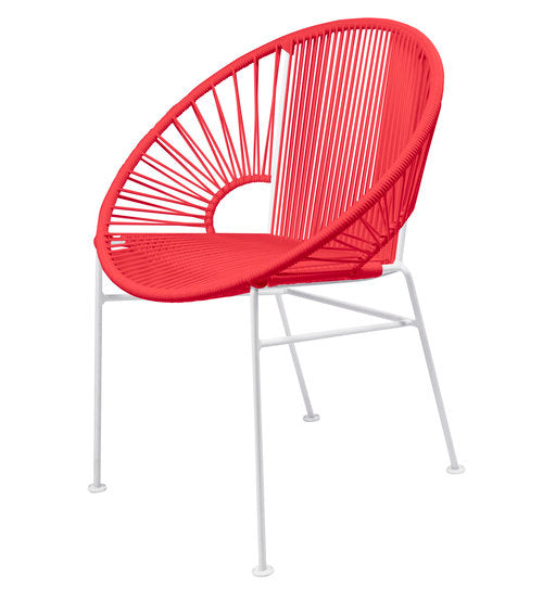 Stylish White Frame Innit Concha Chair for Dining, Café, Home or Office