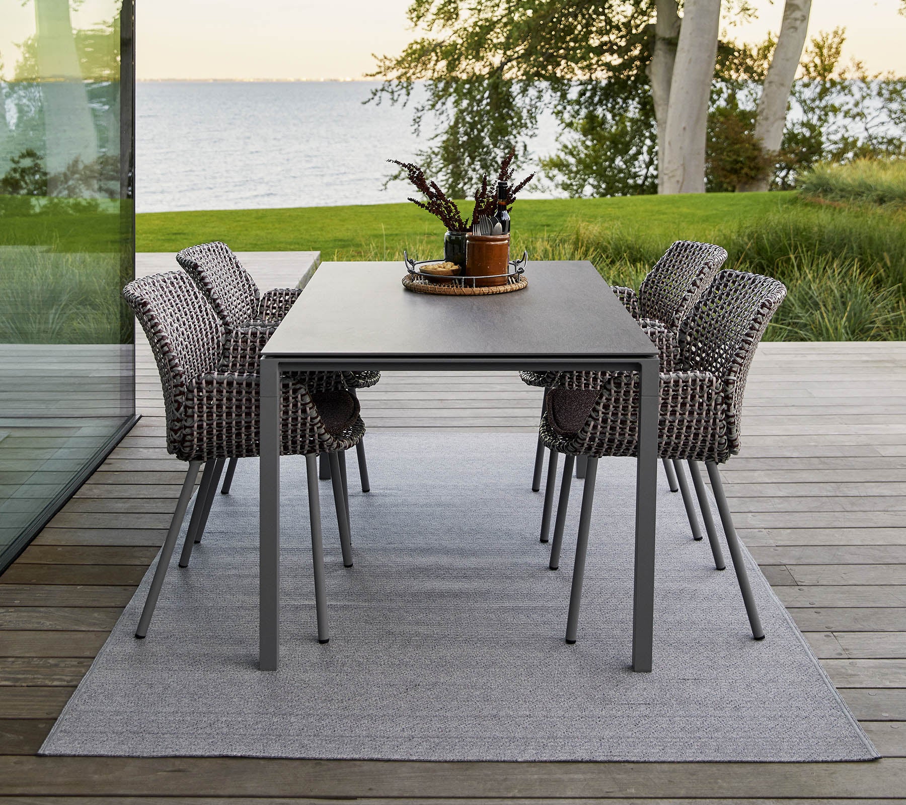 Cane-line 150x90cm Pure Outdoor Dining Table with Minimalist Design