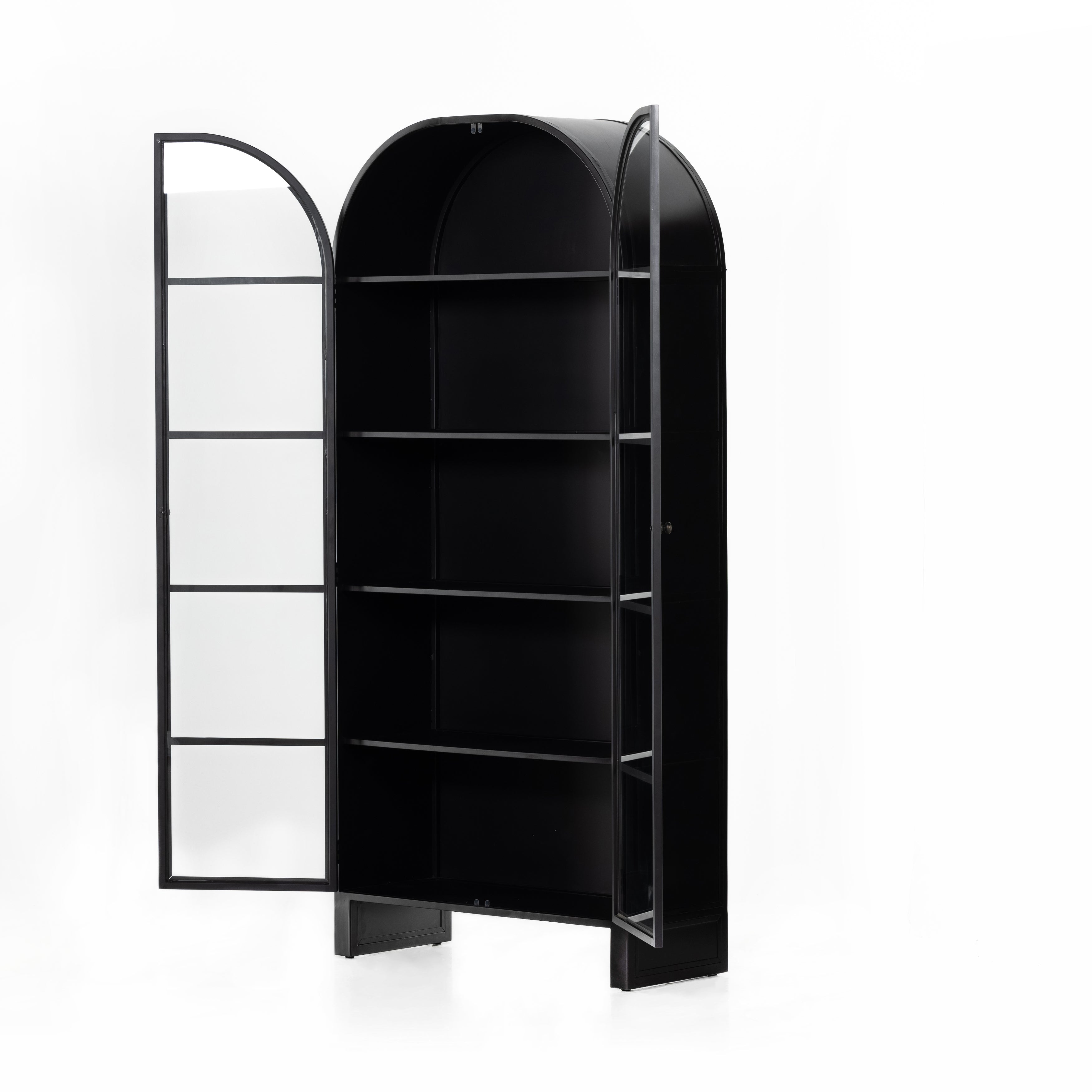 Four Hands Black-Finished Iron Breya Cabinet for Stylish Storage and Display