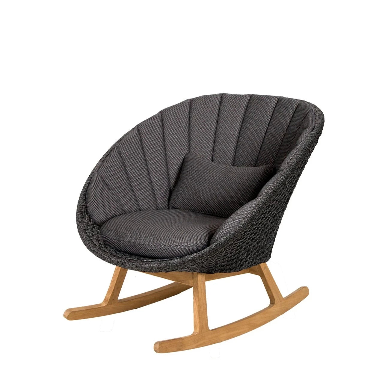 Cane-line Brand Peacock-Style Outdoor Rocking Chair for Relaxation