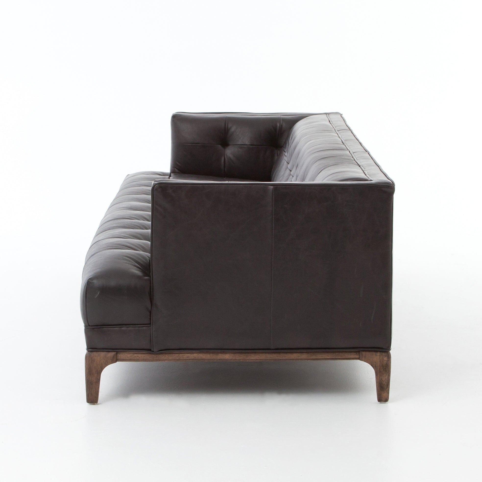 Four Hands 91-Inch Dylan Sofa in Top-Grain Leather or Sapphire Olive Fabric