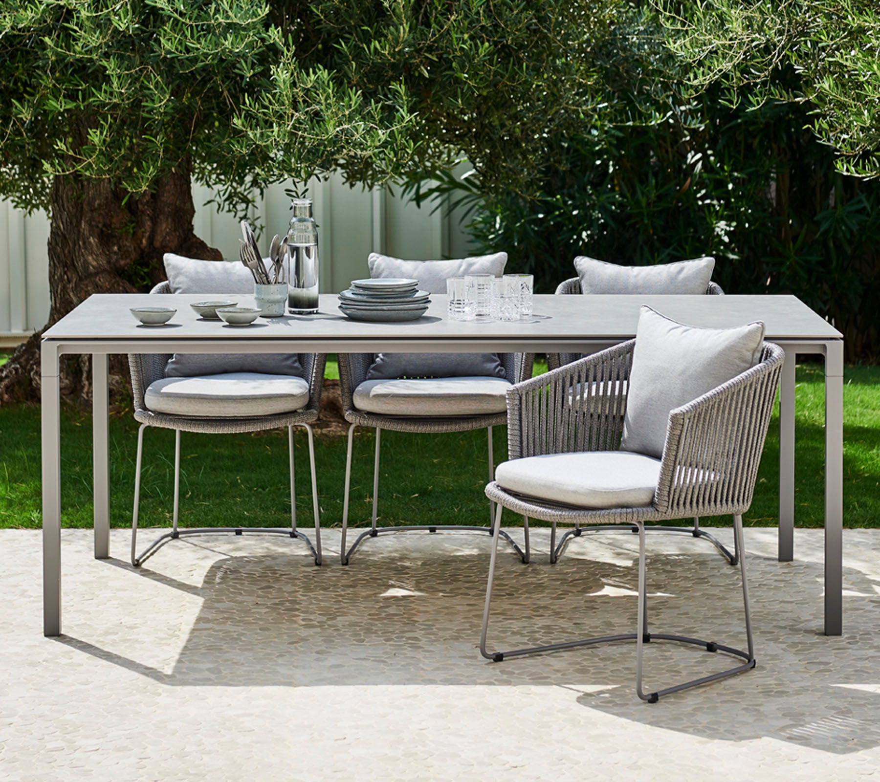 Cane-line 200x100cm Pure Ceramic Dining Table with Aluminum Frame