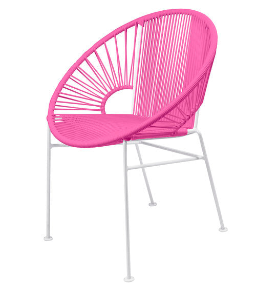Stylish White Frame Innit Concha Chair for Dining, Café, Home or Office