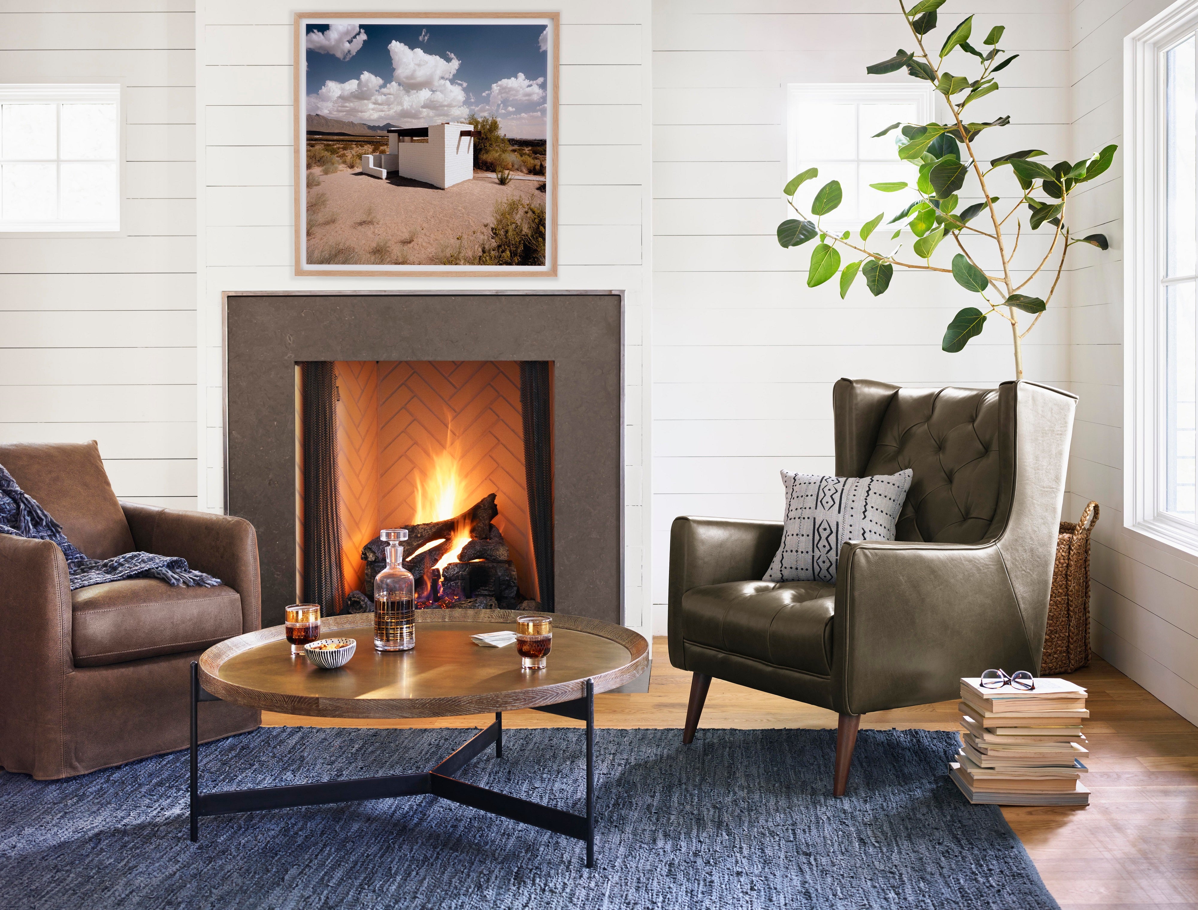 Stylish Four Hands Nathaniel Industrial-Style Coffee Table for Living Rooms
